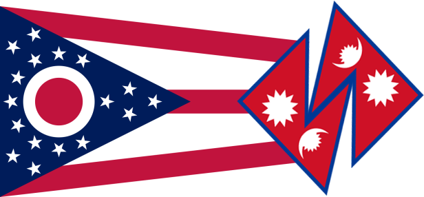 Flag Of Ohio If The State Was Colonized By Nepal - Ohio Became A State (616x286)