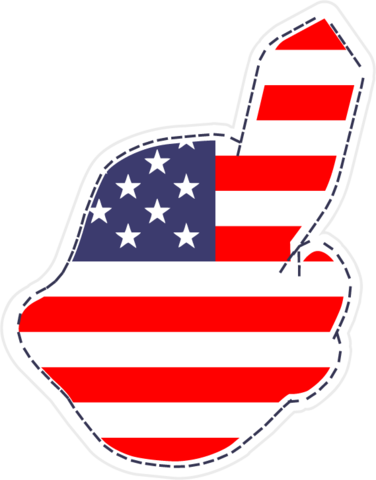 Flag Tribe 6" Tall Vinyl Decal - Lucky Dog Design Studio (376x480)