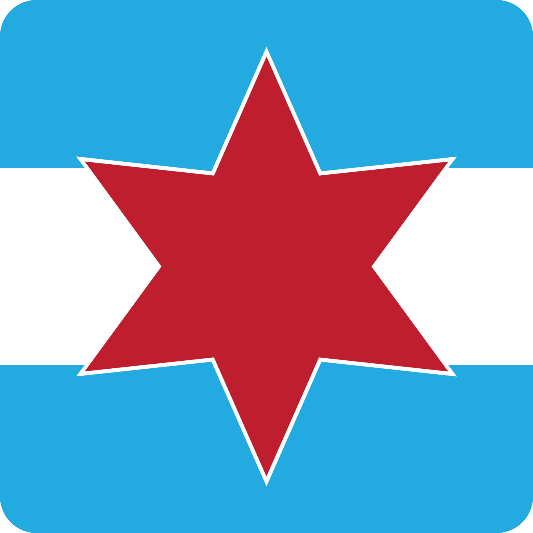 Chicago Star Ringer Tee - Chicago Star Png (1800x1800)
