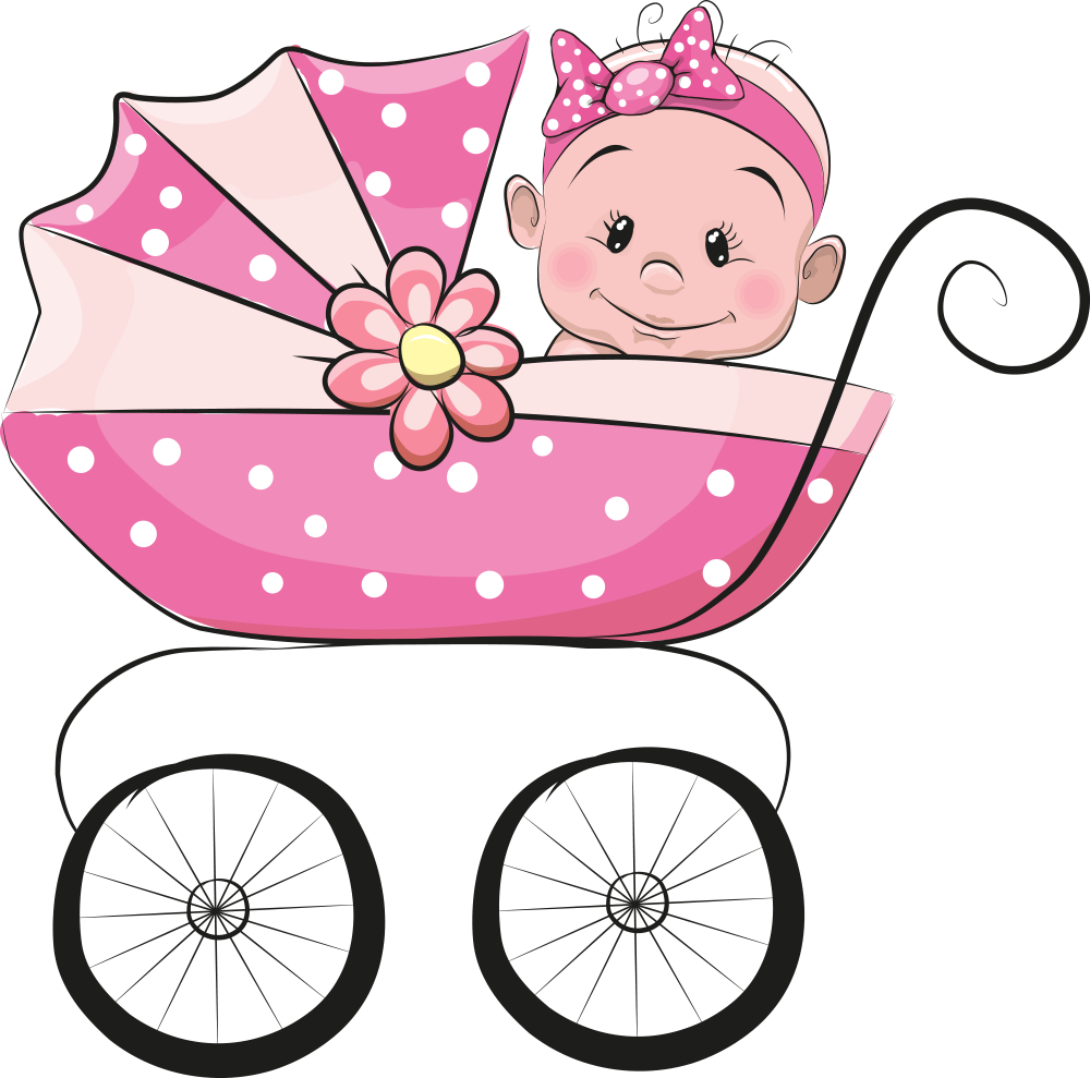 Infant Cartoon Illustration - Cartoon Baby Girl (1000x989)
