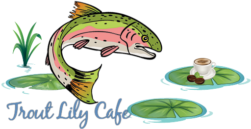 Trout Lily Cafe Logo - Rainbow Trout (512x263)