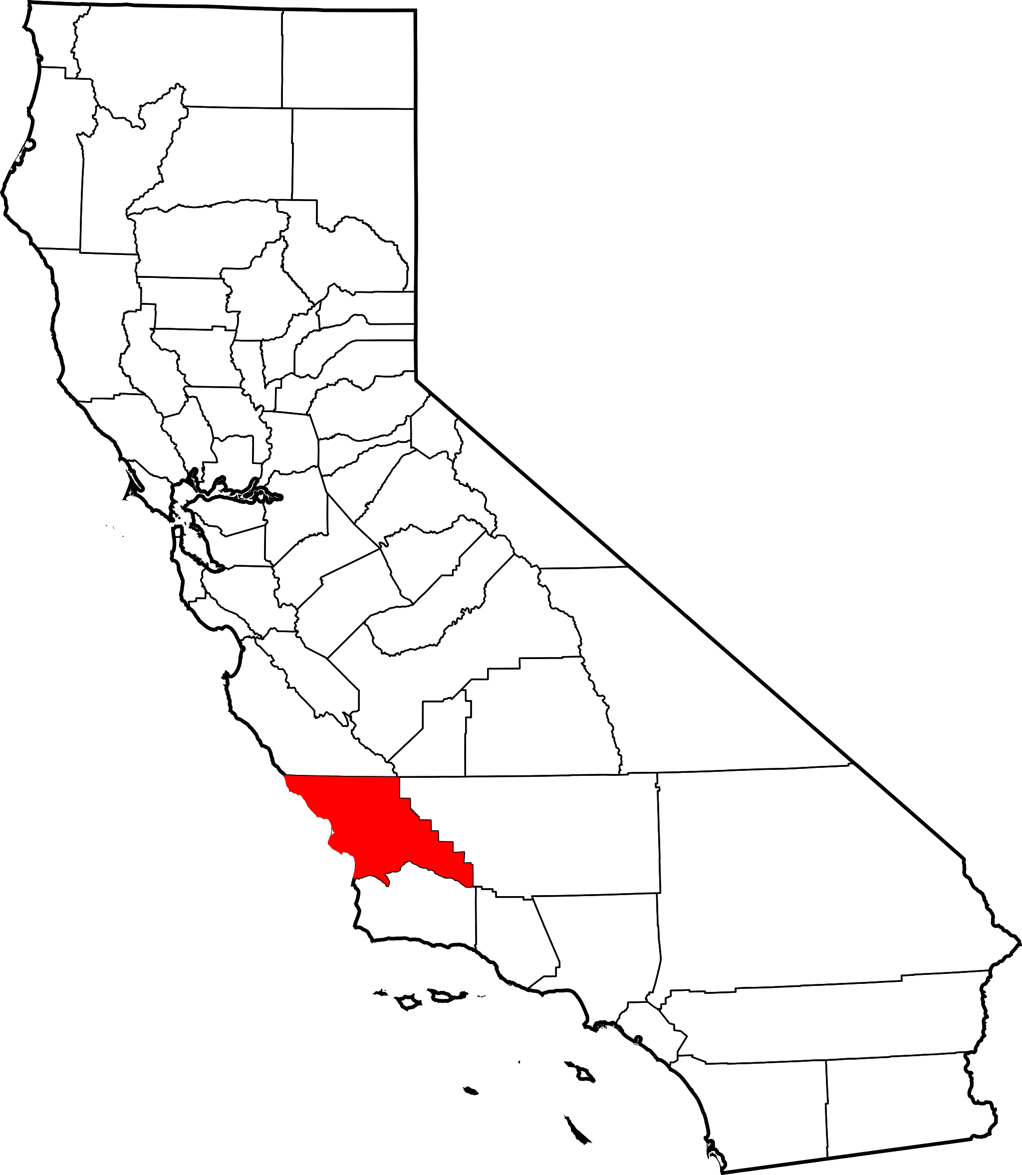 Upcoming Drone Training In San Luis Obispo, Ca Drone - Los Angeles On State Map (2048x2355)