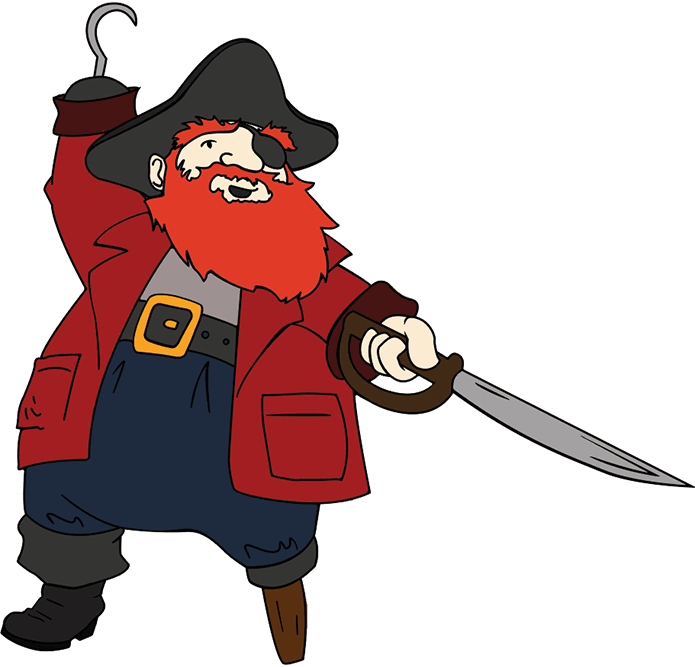Cartoon - Pirate Gif Animation Transparent (695x667)