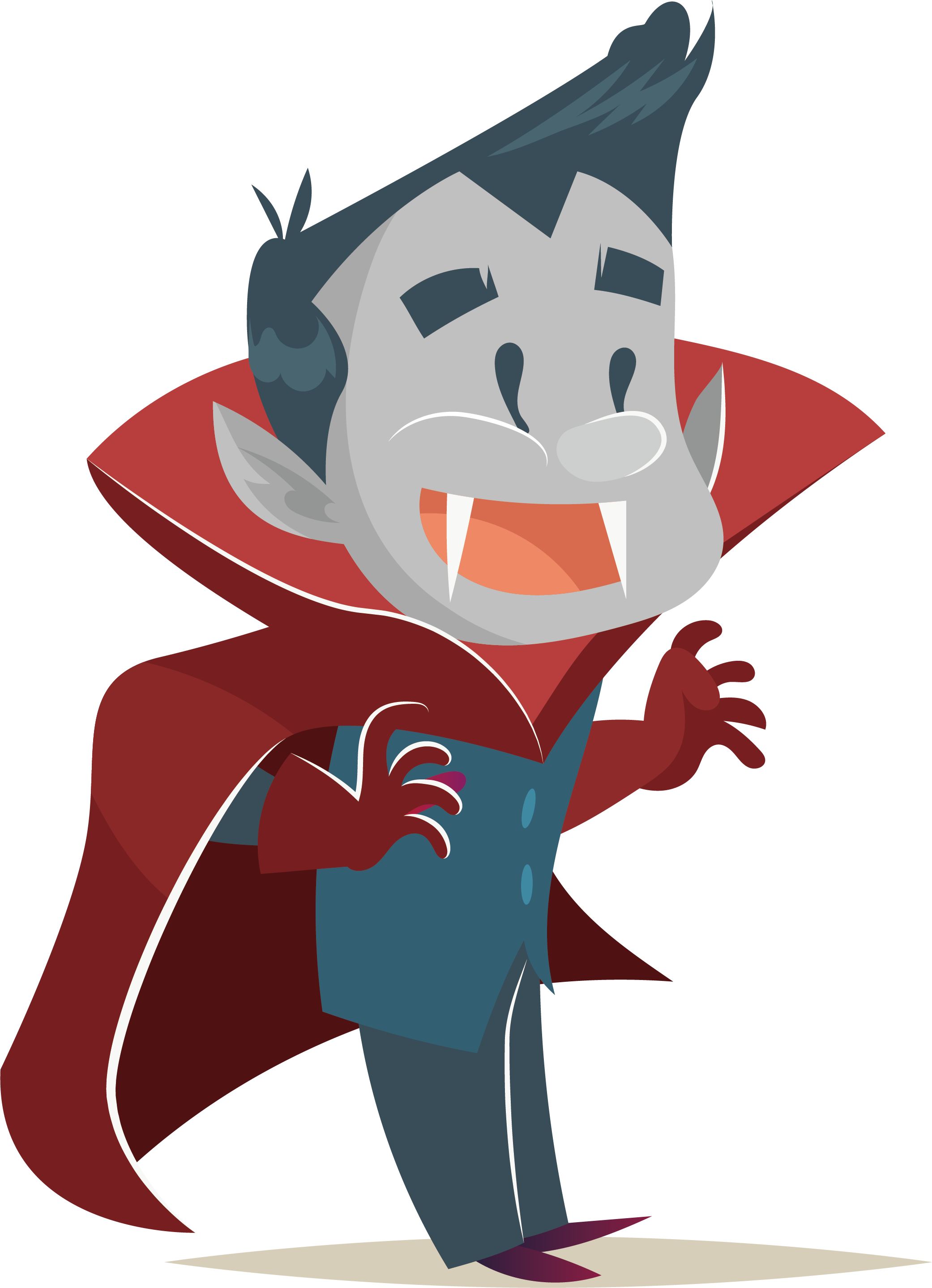 Cartoon Animation Halloween Illustration - Cartoon Vampire Png (2082x2877)