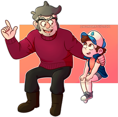 Lots Of People Wanted Me To Draw Dipper And Ford Together - Cartoon (500x441)