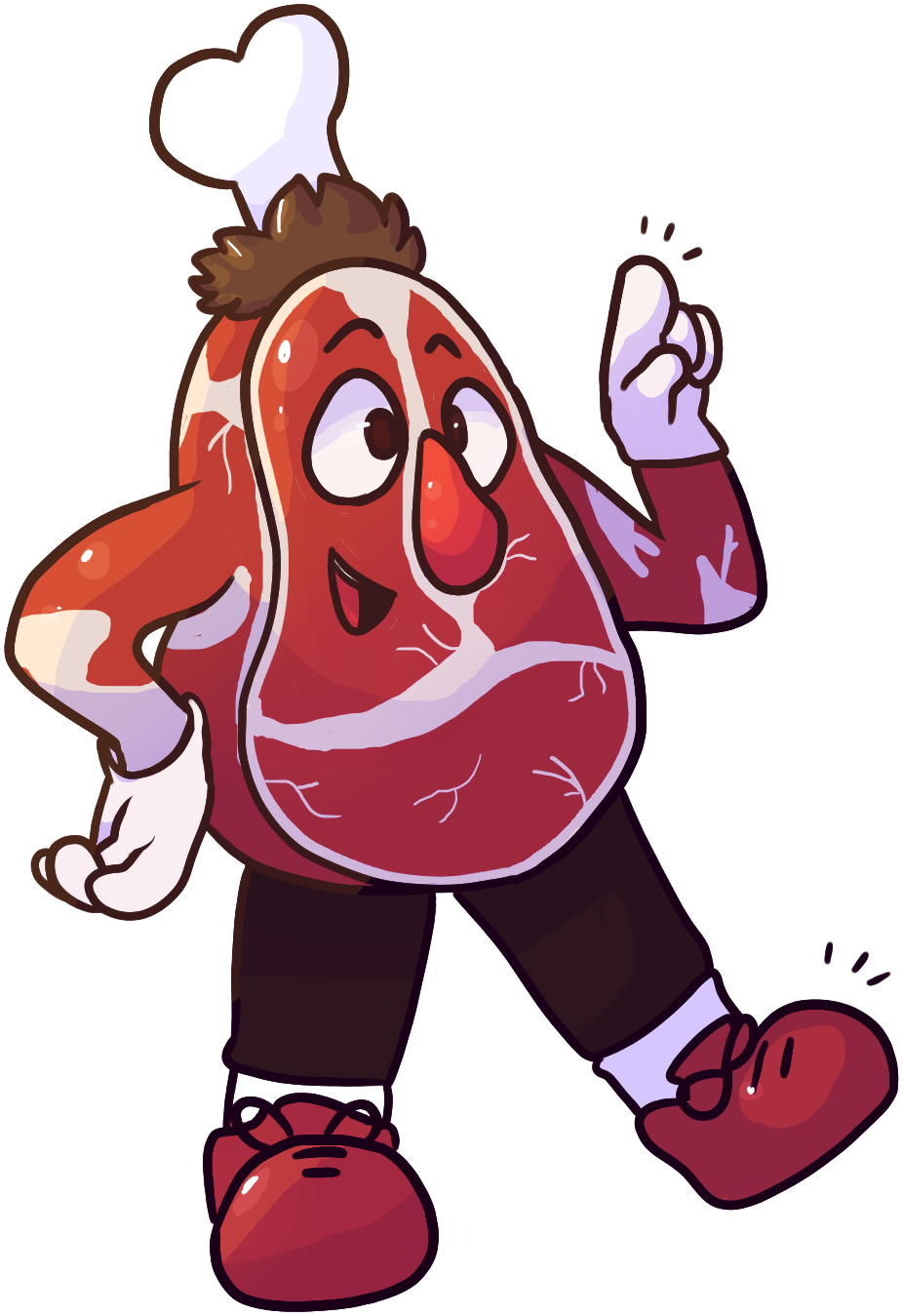 Scared Cartoon - Don T Hug Me I M Scared Steak Guy (926x1349)