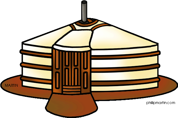 Hut 20clipart Clipart Panda - Mongolian Ger Clip Art (648x425)