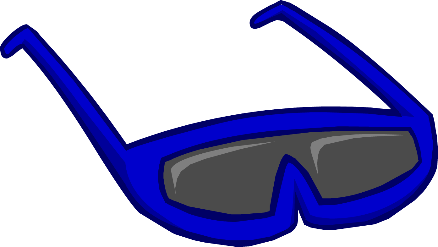 Blue Sunglasses - Blue Glasses Club Penguin (1394x786)
