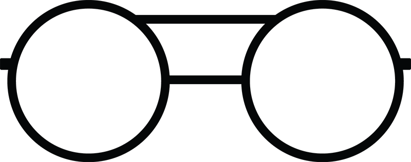 Aviator Glasses Black Frame Transparent Png - Gafas Png (800x316)
