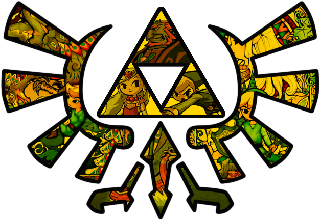 Wind Waker Triforce By Rainbowonhigh - Zelda Window Stained Glass Window Poster Poster Print, (640x480)