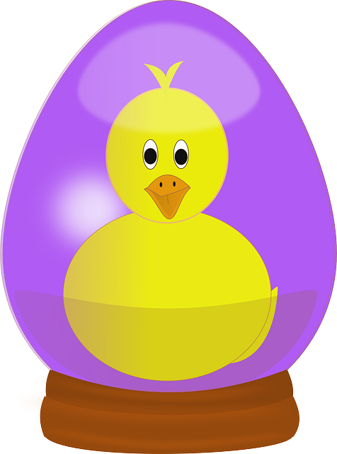 Purple Duckling, Chick, Easter, Chicken, Egg, Holiday, - Easter Little Chickens Clipart (476x640)