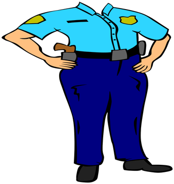 Police Man Vector Drawing Public Domain Vectors - Police Officer Clipart Png (353x500)