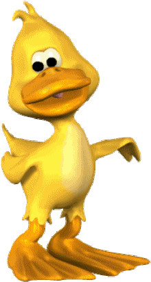 Dancing Duck Cartoon - Animated Gifs Dancing Animals - (300x476) Png  Clipart Download