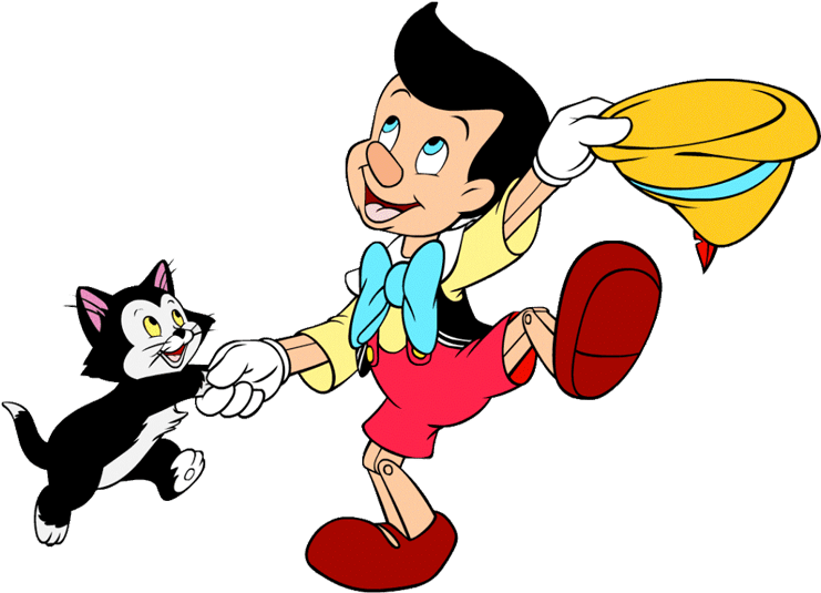 Pinocchio Dancing With Figaro - Pinocho Png (750x750)