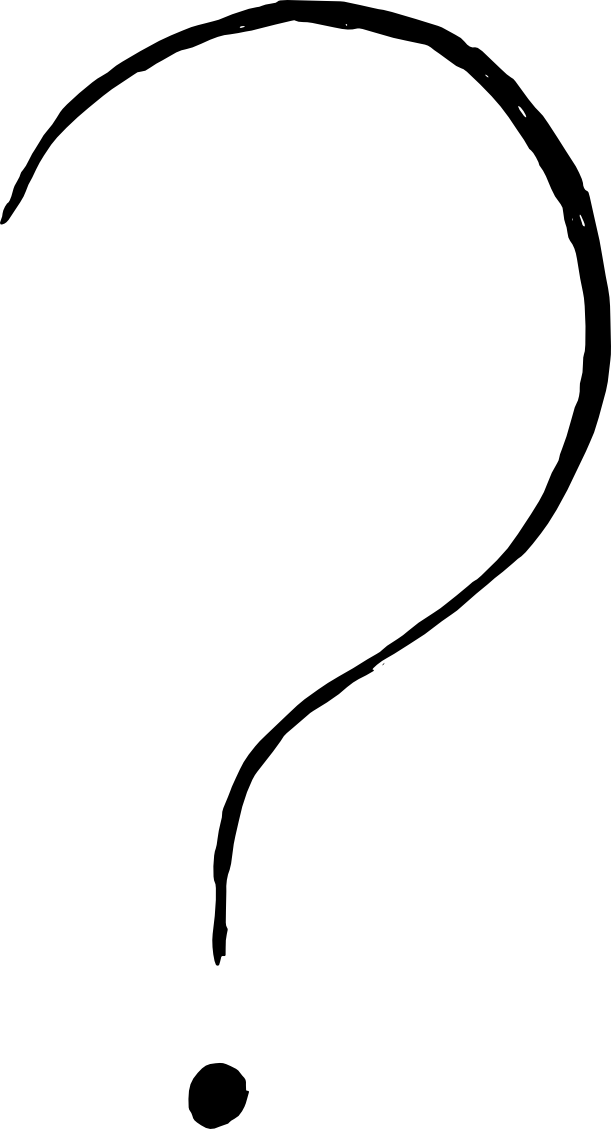 Question Marks Png - Hand Drawn Question Mark (611x1129)