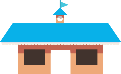 Station Background Cartoon Clipart - Station Train Png (465x284)