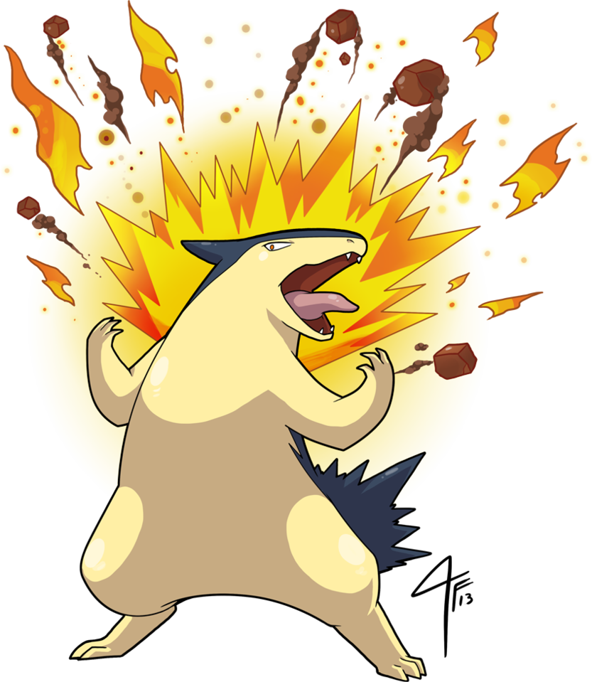 Typhlosion Used Eruption By Tamarinfrog On Deviantart - Cartoon (833x959)