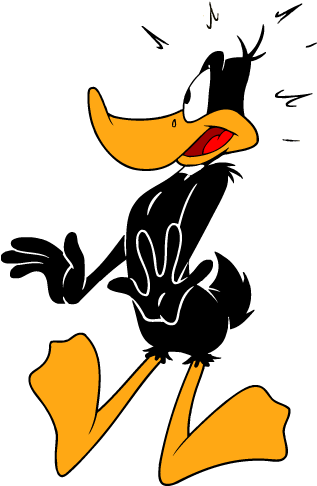 Speedy Gonzales Clip Art - Daffy Duck Surprised (347x500)