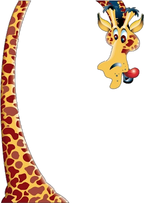 Giraffe Clipart Long - Giraffe Long Neck Cartoon (400x400)