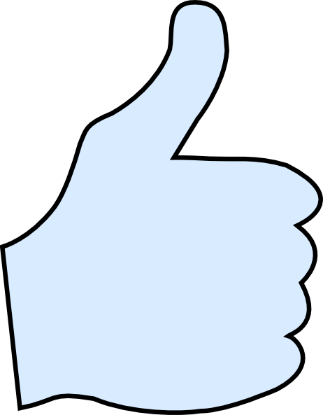 Thumbs Up Clipart White (462x593)