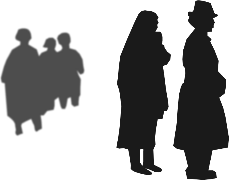 Free Persons At Burial Free People Silhouette - Funeral Png (800x634)