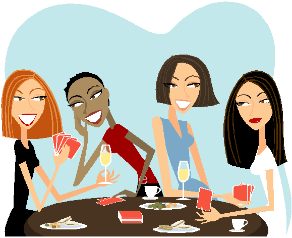 Ladies Playing Cards - Jewelry Making Clip Art (576x465)