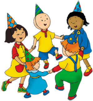 Caillou And His Friends Having A Party - Caillou And His Friends (400x400)