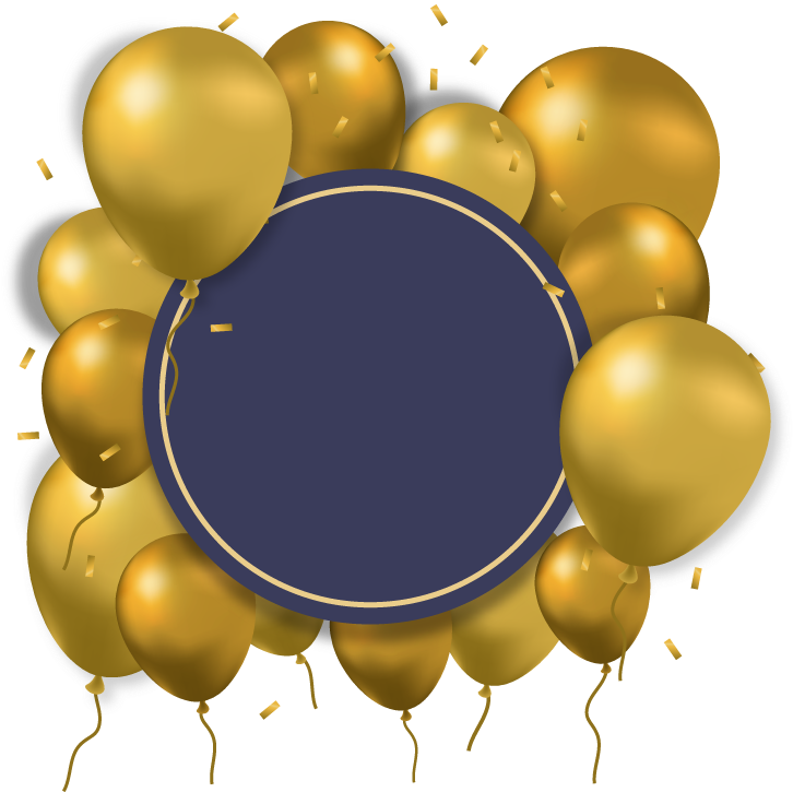 Balloon Gold Computer File - Gold And Blue Balloons Png (800x800)