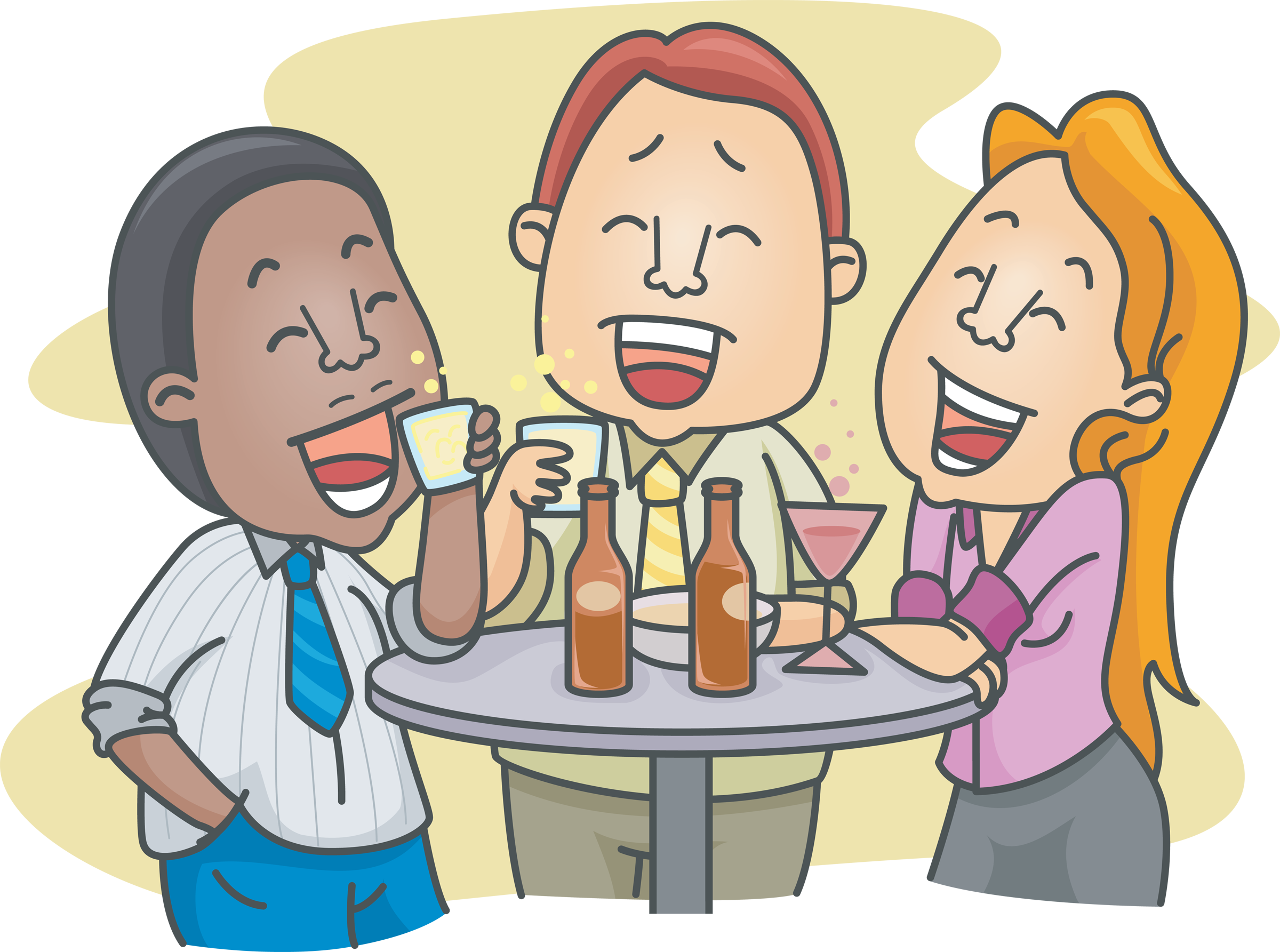 Fun Time Clipart Friend - Group Of Friends Cartoon (2400x1785)