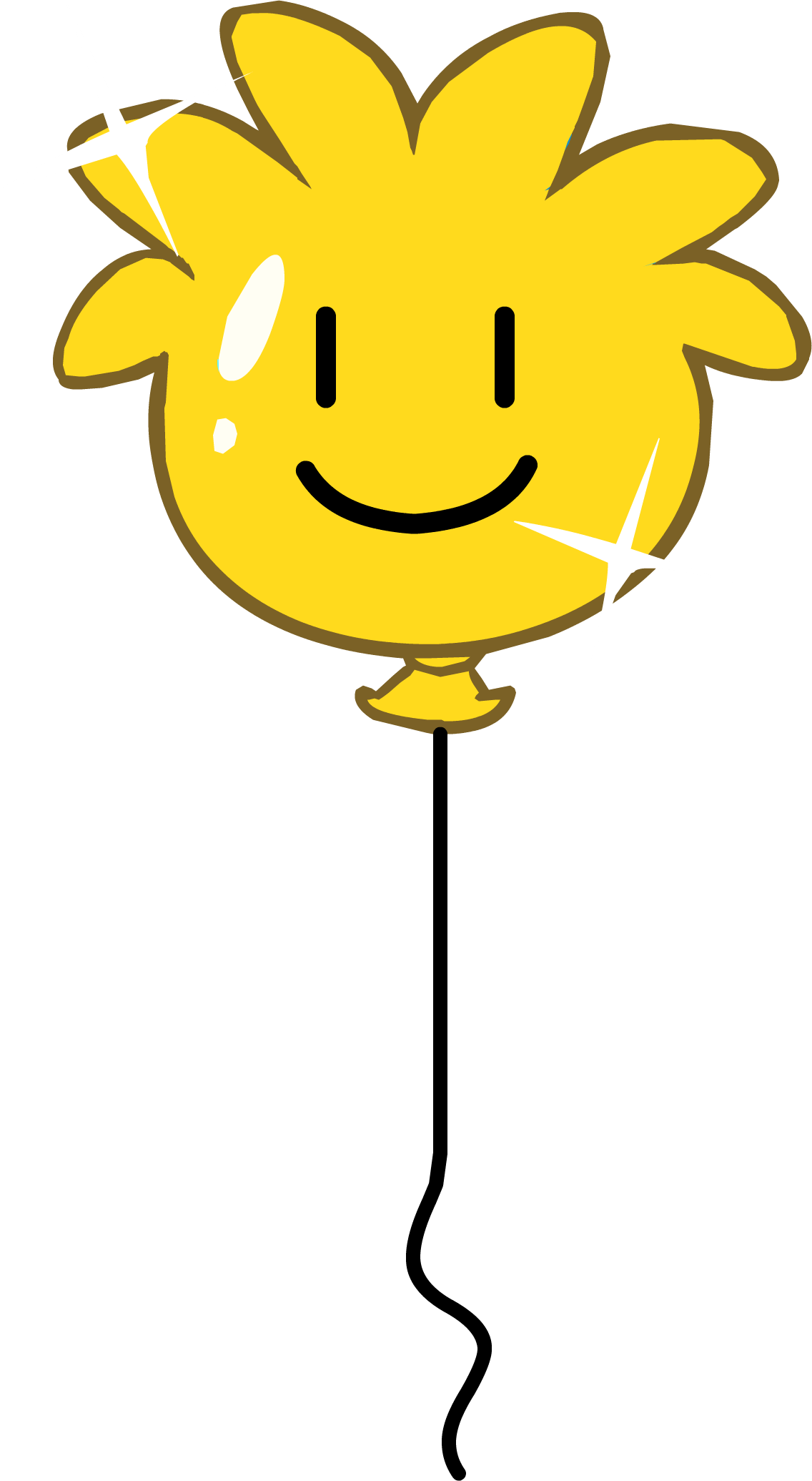 Gold Puffle Balloon - Smiley (1136x2071)