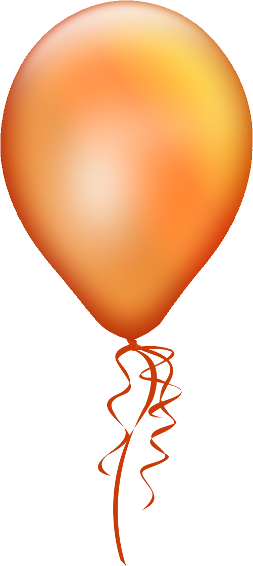 Yellow And Orage Balloons - Balloon .psd (501x1120)