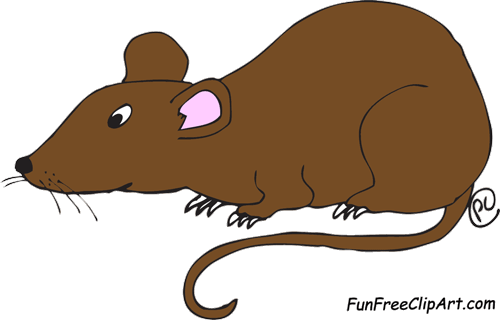 Mice Clipart Little Brown - Rat Clipart (500x320)