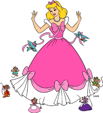 Cinderella Cliparts - Cinderella Birds And Mice (435x466)