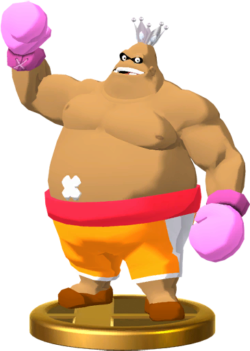 List Of Ssbwu Trophies/punch-out Series - Punch Out Wii King Hippo (512x512)