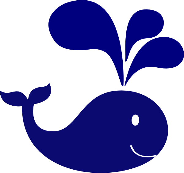 Navy Blue Whale Clipart (600x565)