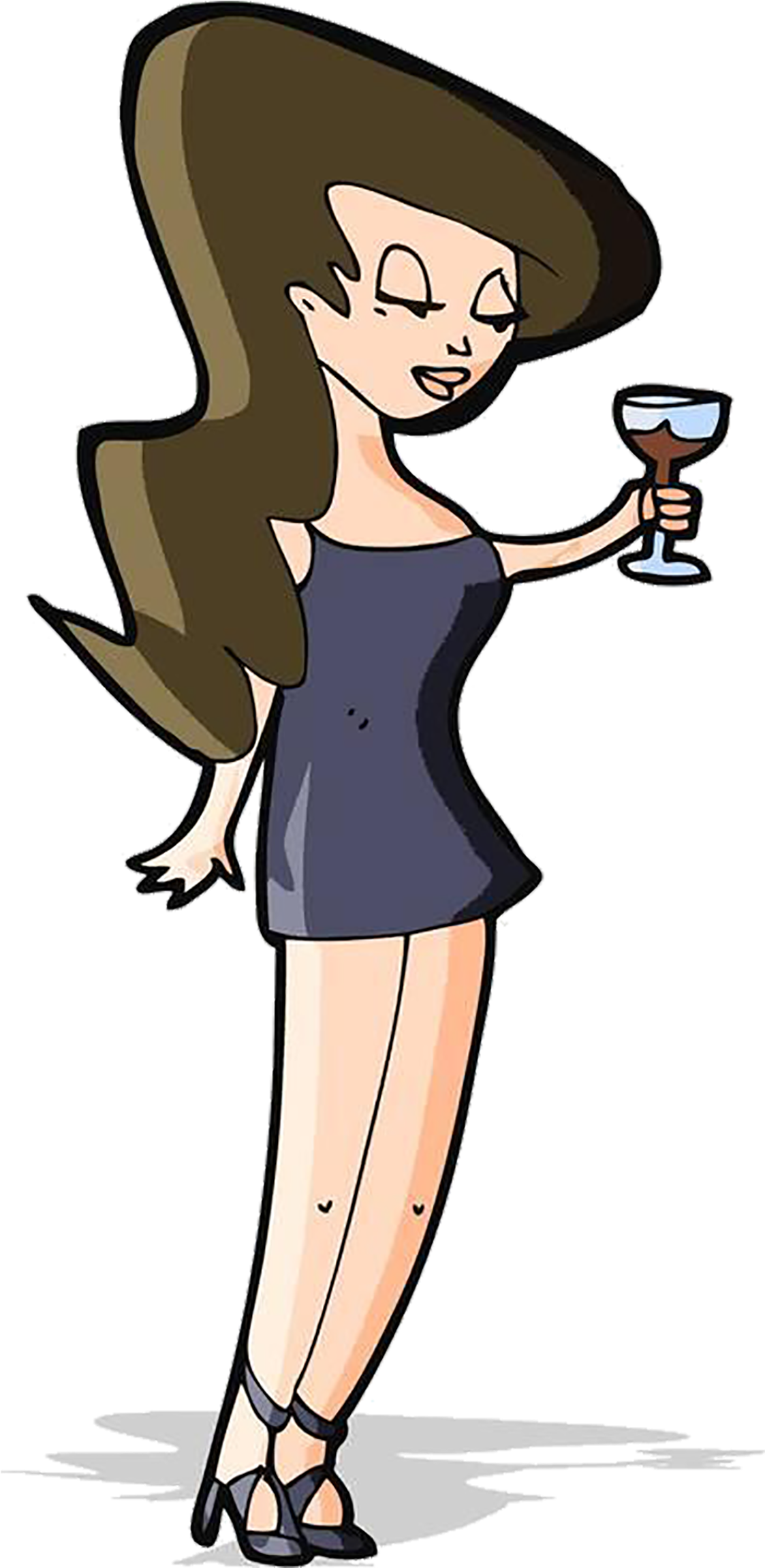 Photography Caricature Cartoon Woman - Dibujo Mujer En Fiesta (1500x2366)