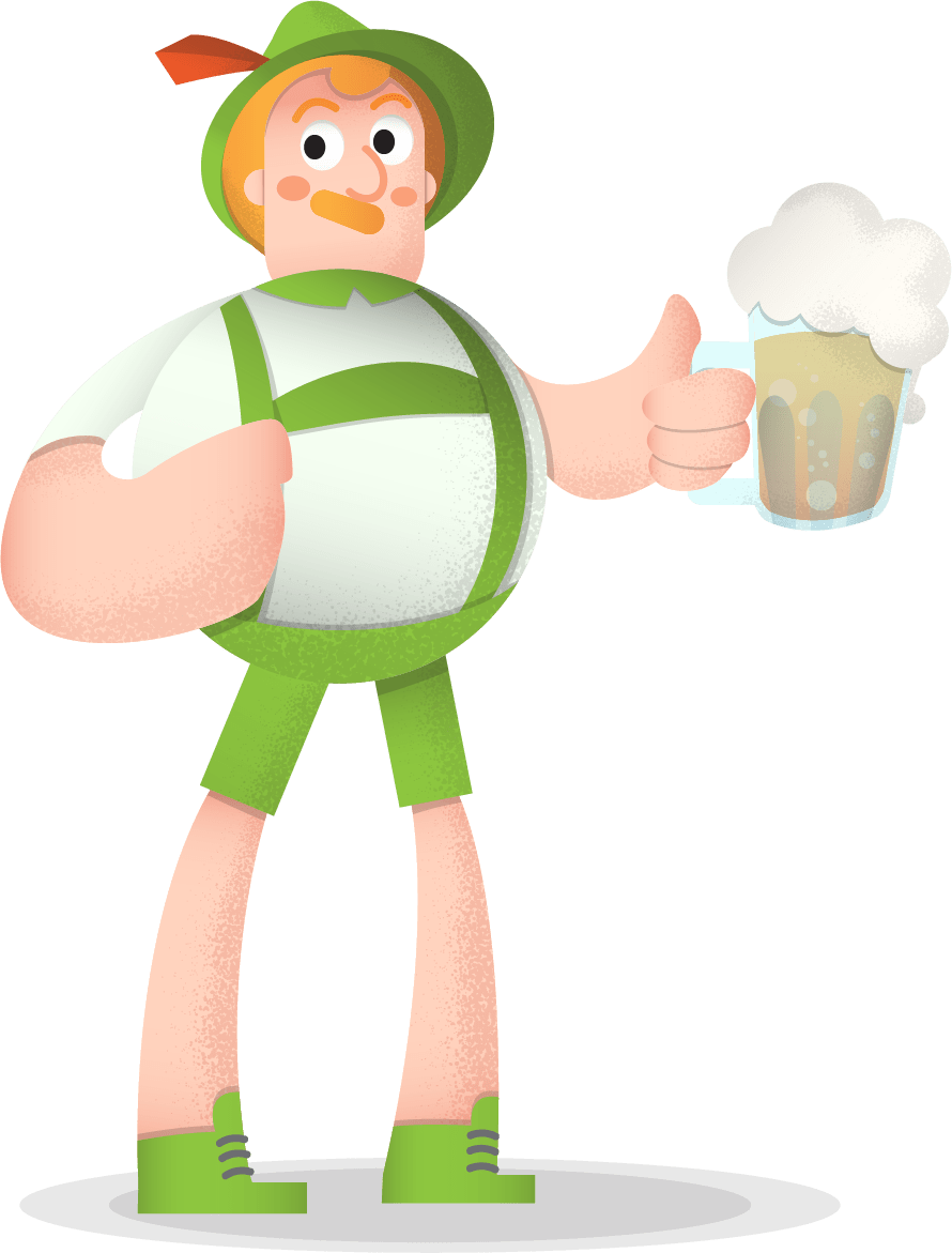 Oktoberfest Man Vector Character - Man (890x1171)