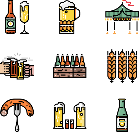 Oktoberfest - Germany Icons (600x564)