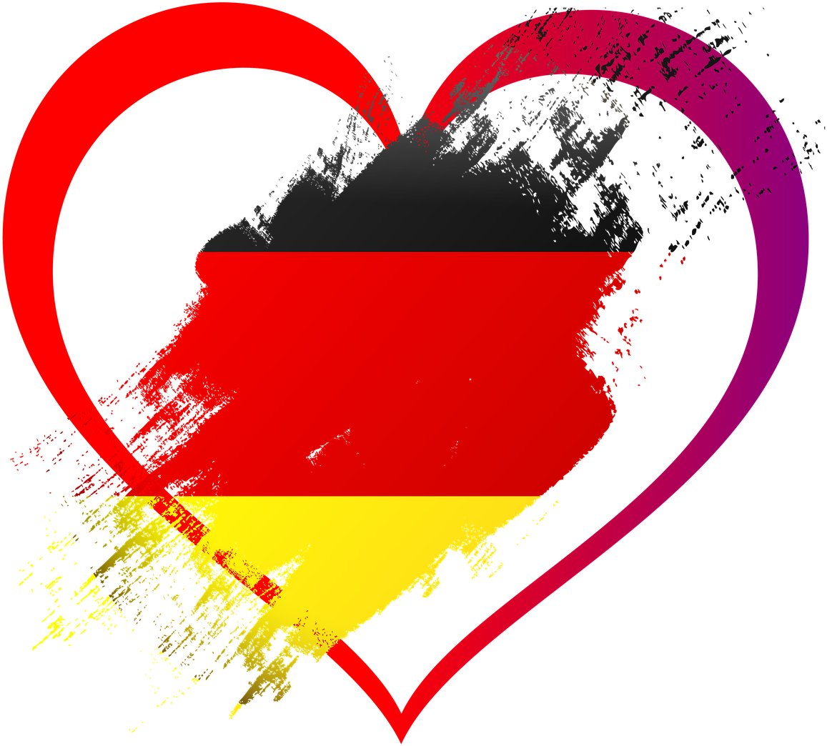 Germany, Flag, Heart, Love, Germany, Nation - Fussball Wm 2018 Transparent (1280x1280)