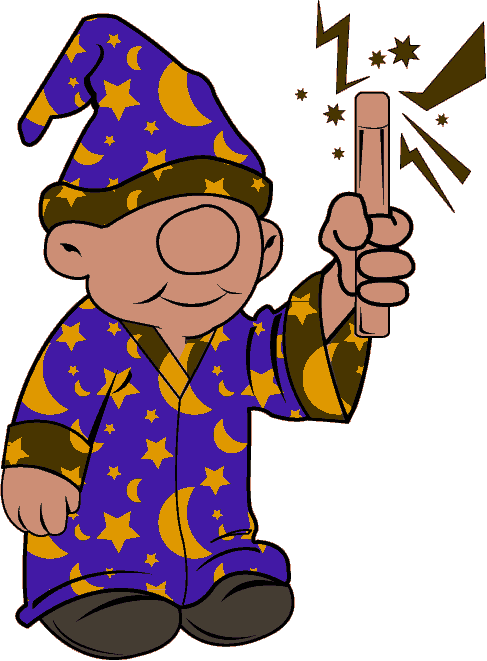 People Funny Cute Little Wizard - Clip Art Young Wizard (487x661)