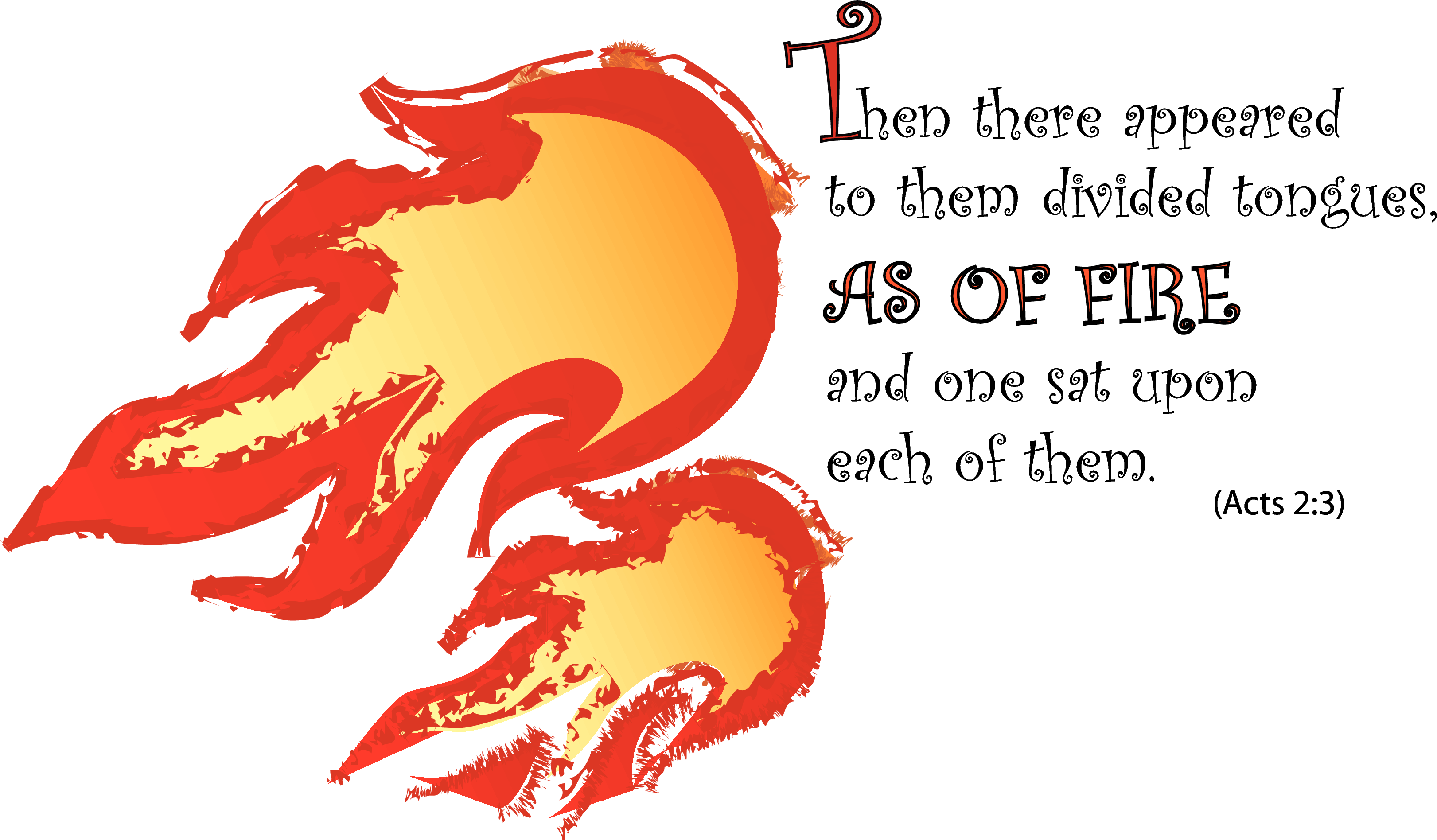 Ambassador For Christ Ministries - Pentecost Tongues Of Fire (3300x1904)