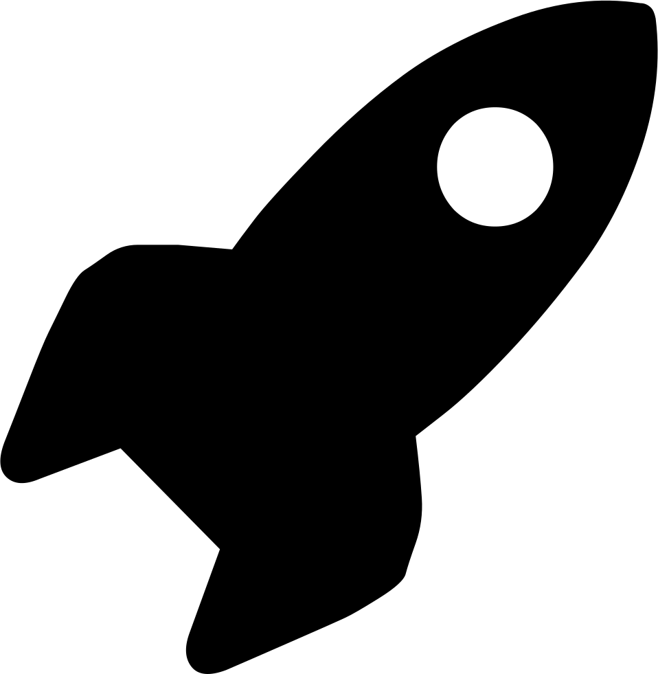 Rocket Comments - Spaceship Black Clipart (958x981)