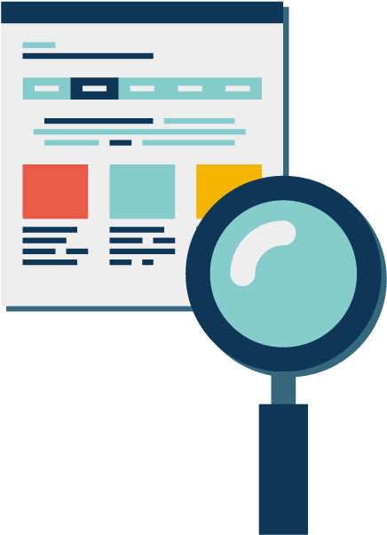 Magnifying Glass And Records Icon For Uk Patent Search - Реклама Яндекс Директ (542x641)