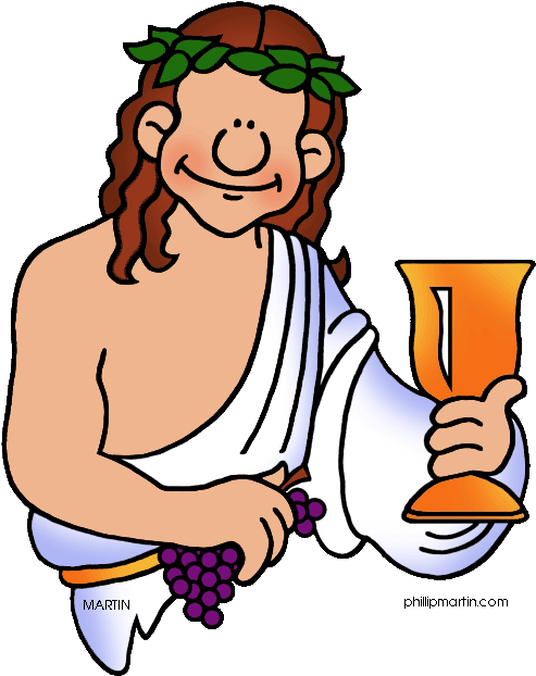 Free Ancient Greek And Roman Gods Characters And Creatures - Dionysus Clipart (554x648)