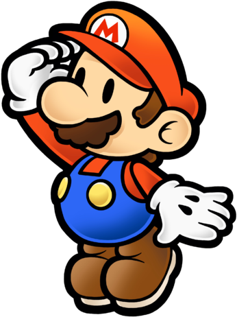 Curious Paper Mario - Paper Mario 64 Mario Png (386x480)