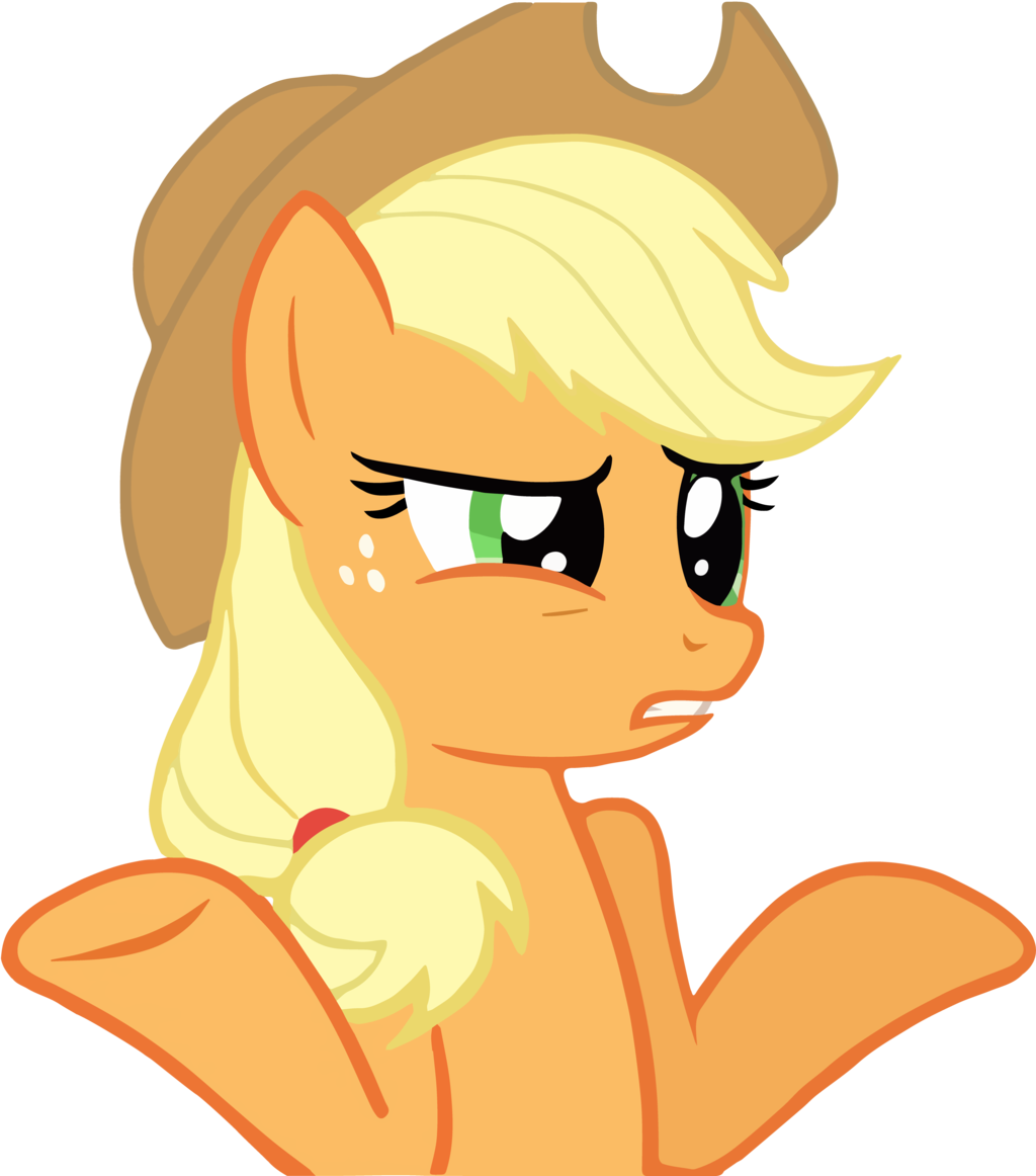 A Lot Of People Have Been Curious About How The Re-made - Mlp Applejack Confused (1024x1162)