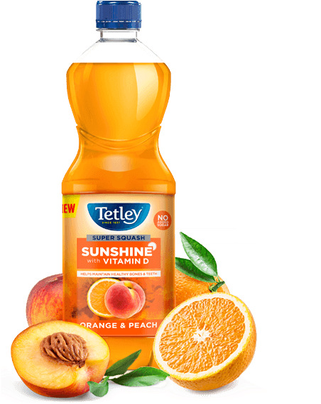 Tetley Super Squash Sunshine Orange And Peach - Tetley Super Squash (711x570)