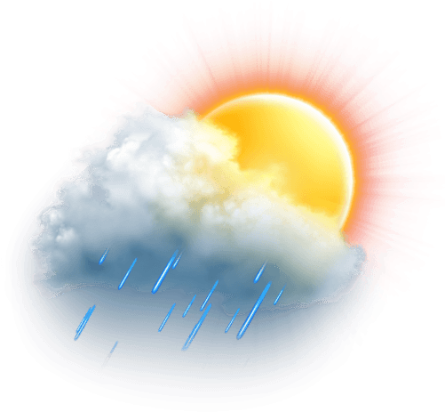 Weather Clipart Image Cloudy With Rain - Transparent Background Weather Clipart (512x512)