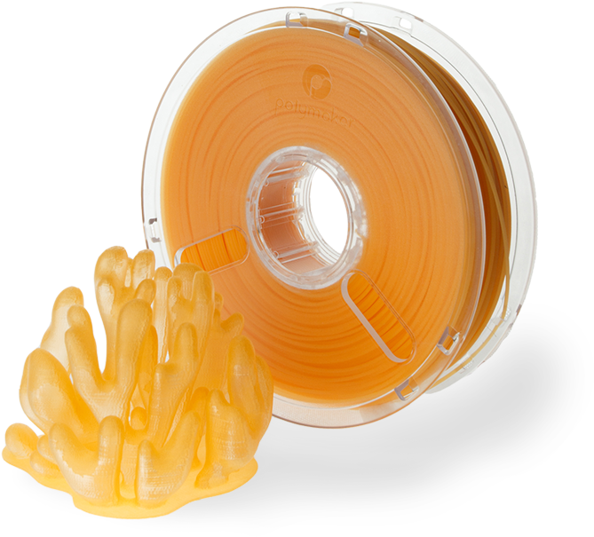 Polymaker Polyplus Pla Translucent Colors - Clear Orange Filament (714x687)