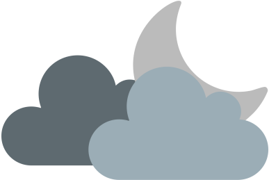Cloud, And, Moon, Cloudy, Night, Weather Icon - Moon With Clouds Icon (512x512)